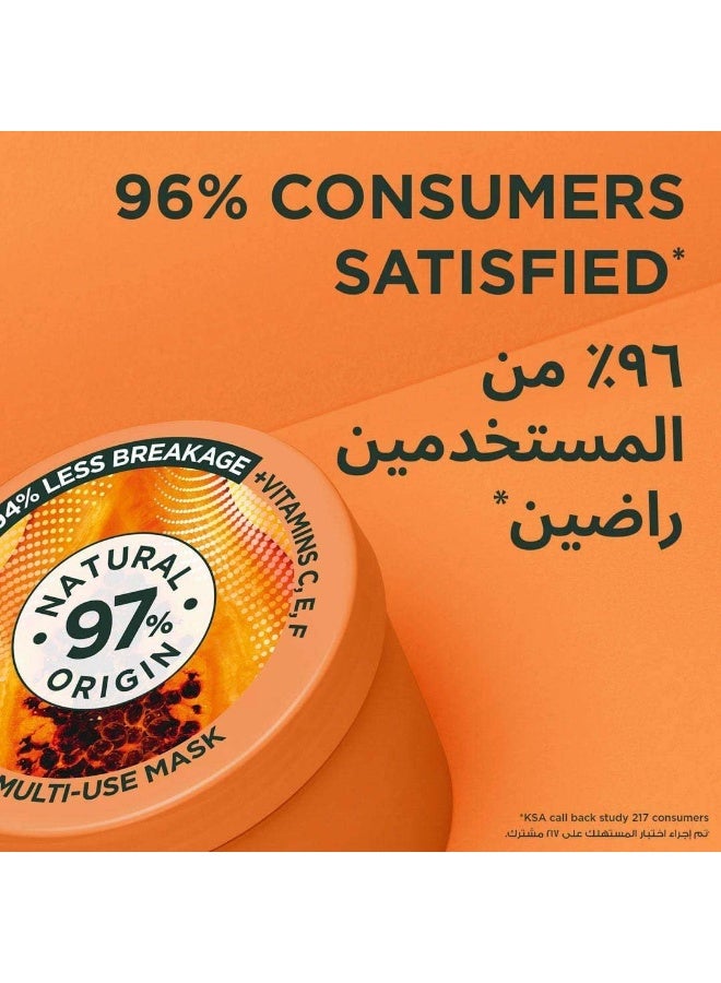 Garnier Ultra Doux 3-in-1 Papaya Repair Cream for Damaged Hair, 390ml - Image 4